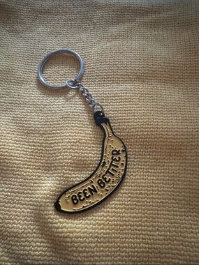 Banana 'Been Better' Enamel Keychain - Yellow